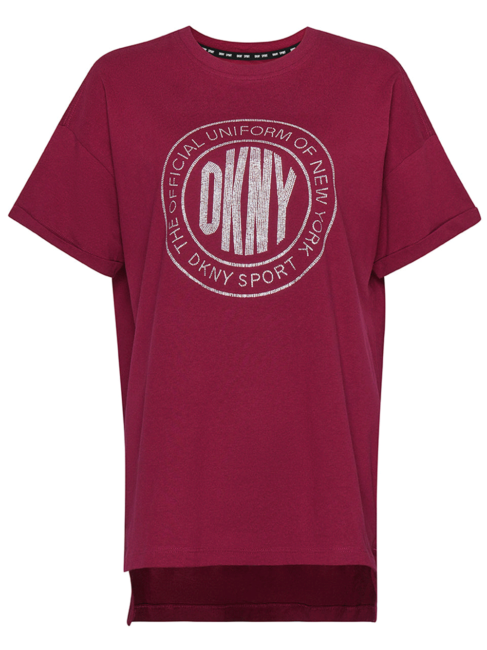 DKNY-Sport-Tompkins-Tees-Rhinestone-Medal-Burgundy-1