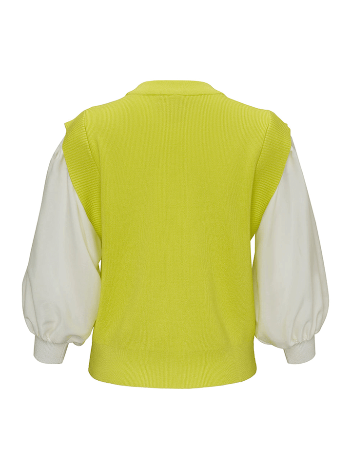 DKNY-Spun-Rayon-Nylon-Long-Sleeve-Mix-Media-Sweater-Bright-Green-2