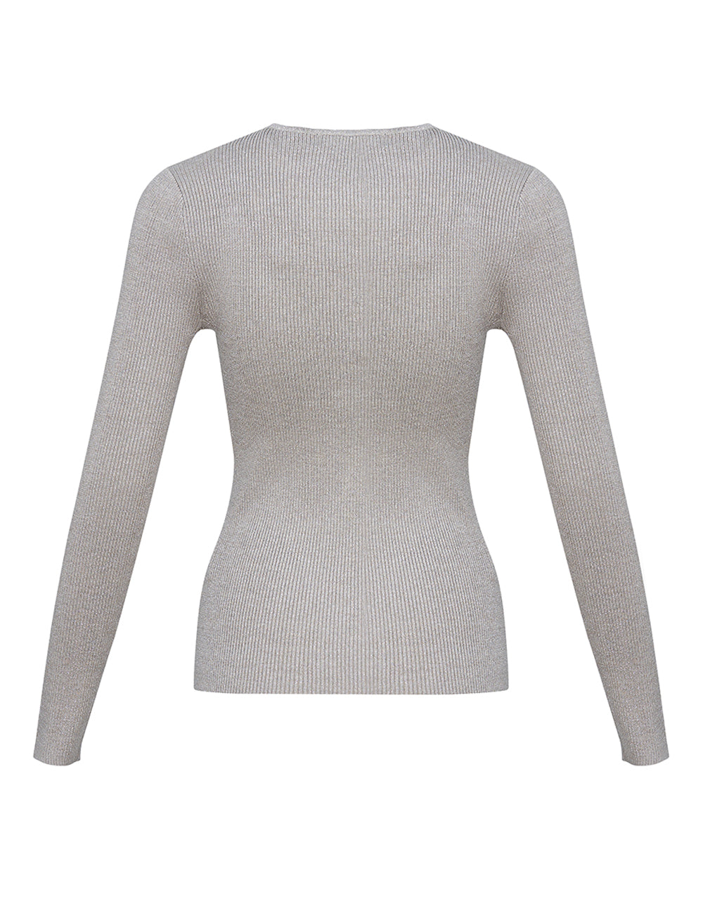 DKNY-Spun-Rayon-Nylon-With-Lurex-Sweater-Light-Brown-2