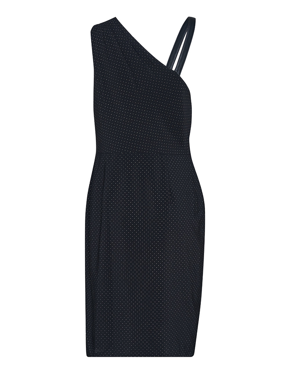 DKNY-Studded-Scuba-Crepe-Mix-Dress-Black-2