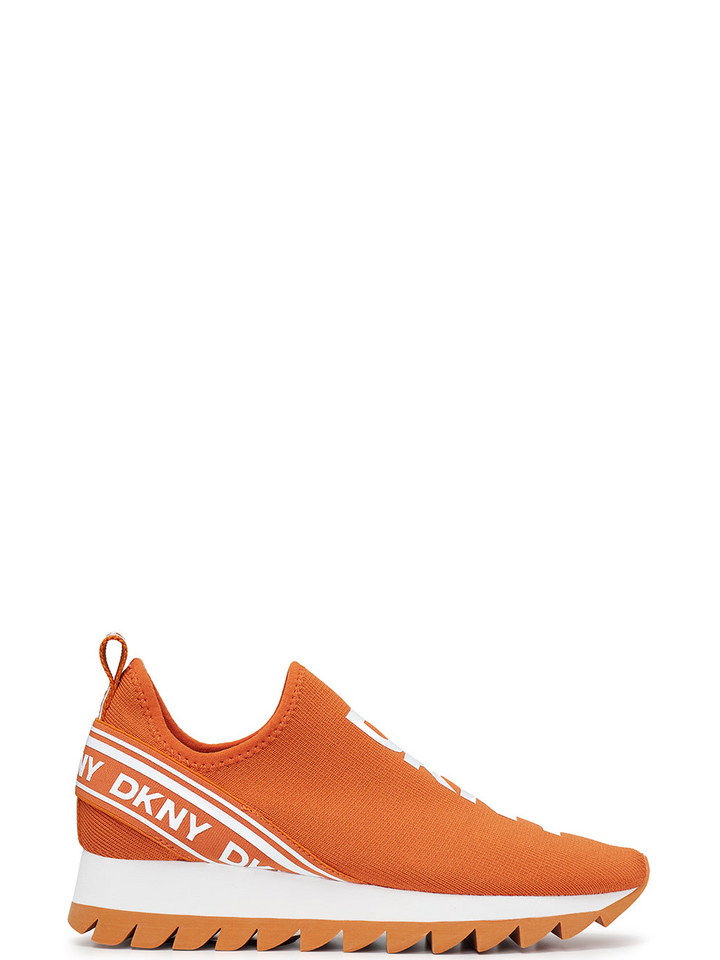 DKNY_LinearKnitLogoElasticSneakers_Orange