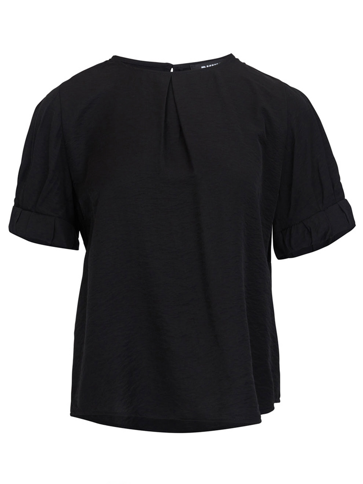 DKNY_RollSleeveCrinkleTwillBlouse_Black