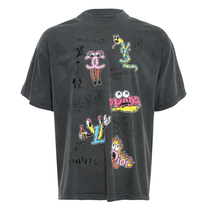 Club21 - DOMREBEL - Luxury Sketch T-Shirt - TEES - Black