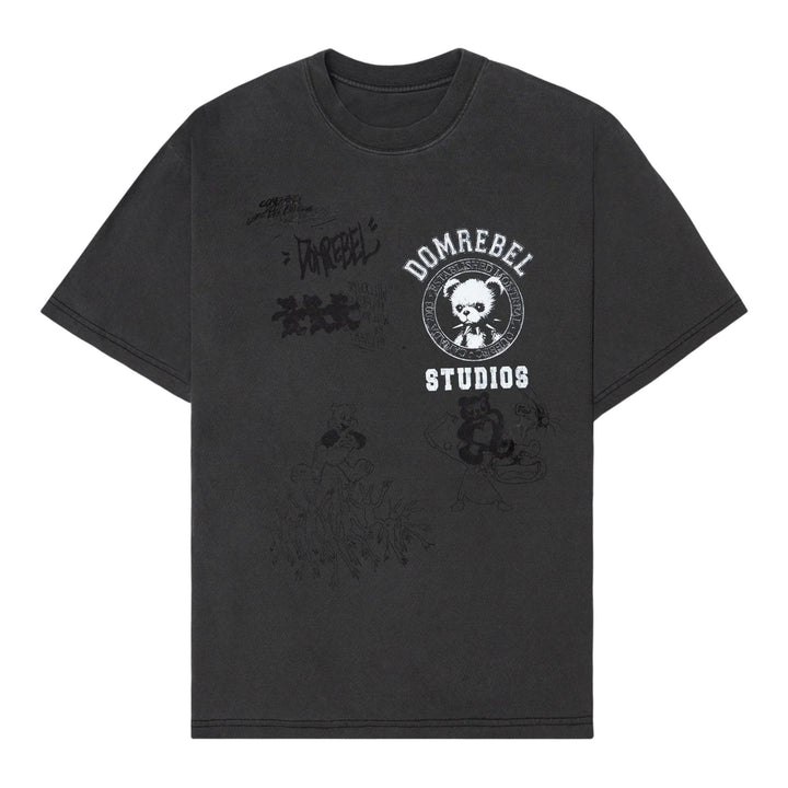 Club21 - DOMREBEL - Varsity Bear T-Shirt - TEES - Black