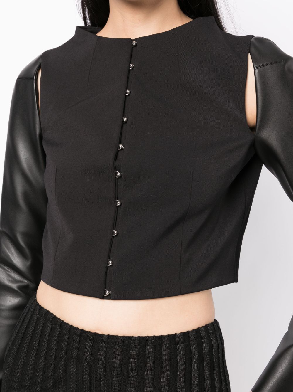 Del-Core-Tailored-Top-With-Leather-Sleeve-Black-5