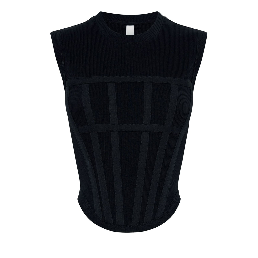 Dion_Lee_Rib_Corset_Tank_Black