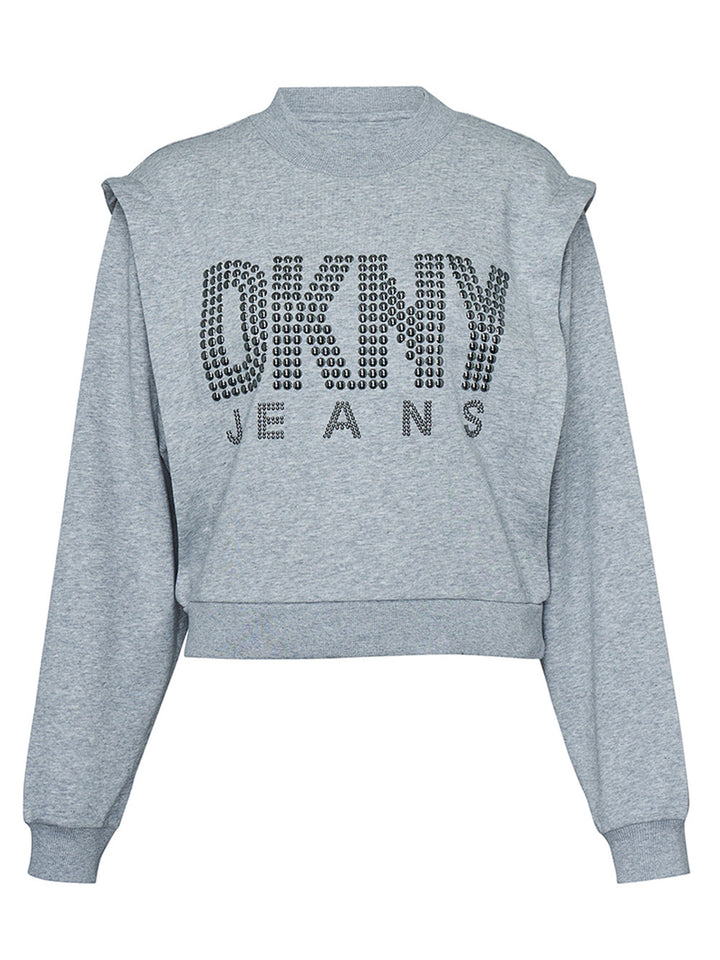      Dkny-Jeans-Cotton-Polyester-Terry-Sweatshirt-Grey-1