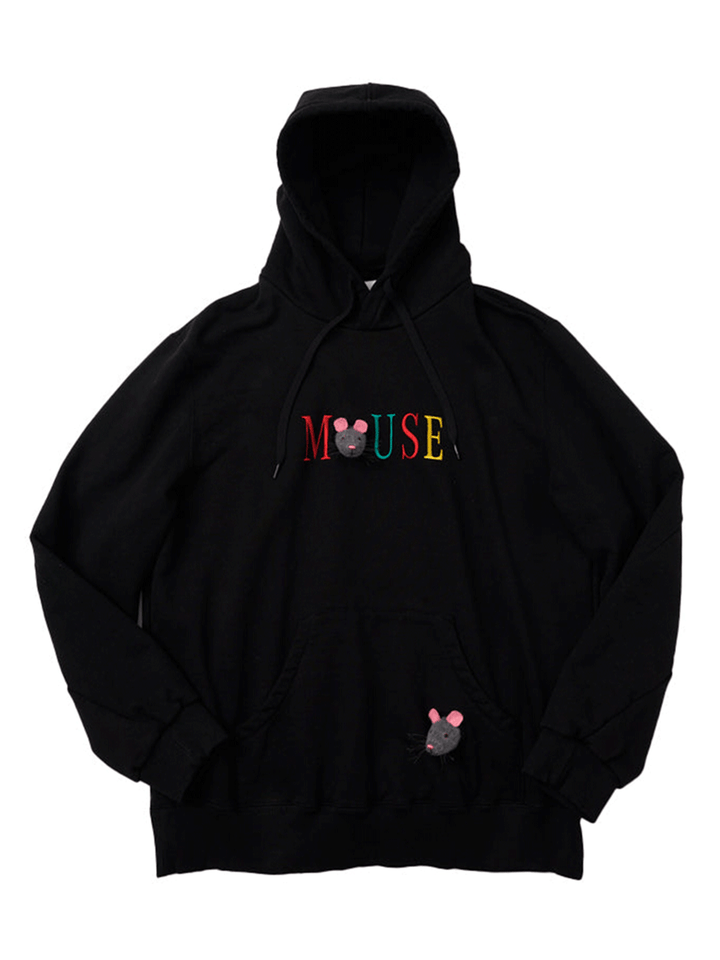 Doublet-Embroidery-Hoodie-With-Mice-Black-1