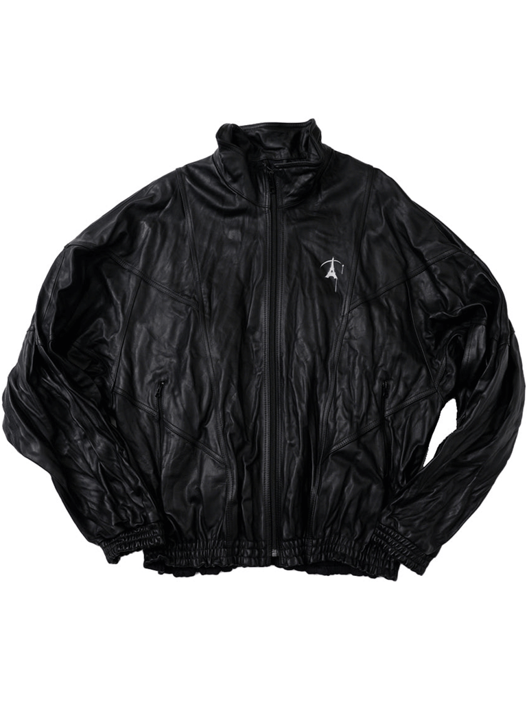 Wrinkle Leather Track Jacket – Club21.com