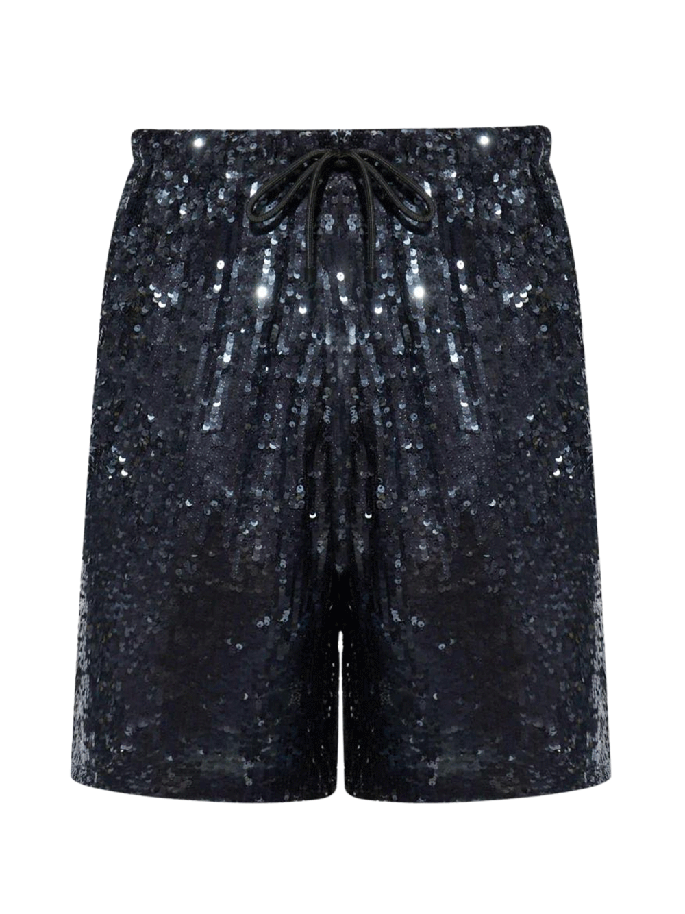 Dries-Van-Noten-Shiny-Paillettes-On-Viscose-Shorts-Navy-1