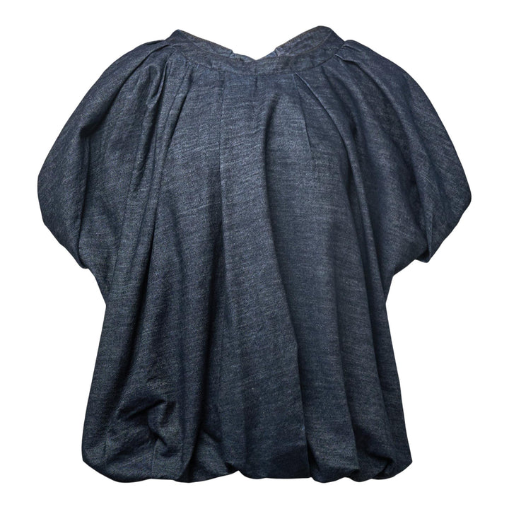 Club21 - Dries Van Noten - Balloon Top With Scarf - WOVEN TOPS - Denim