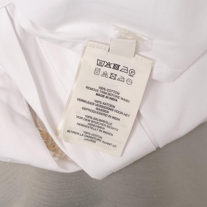 Club21 - Dries Van Noten - Embroidery Cotton Poplin Long Sleeve Shirt - SHIRTS - White
