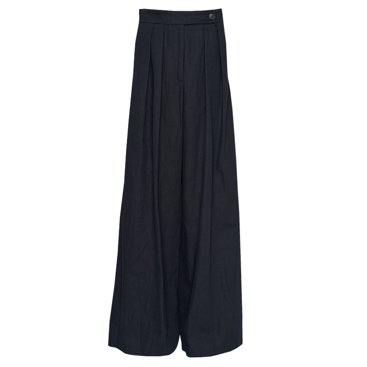Dries_Van_Noten_Linen_Gabardine_Pants_Black
