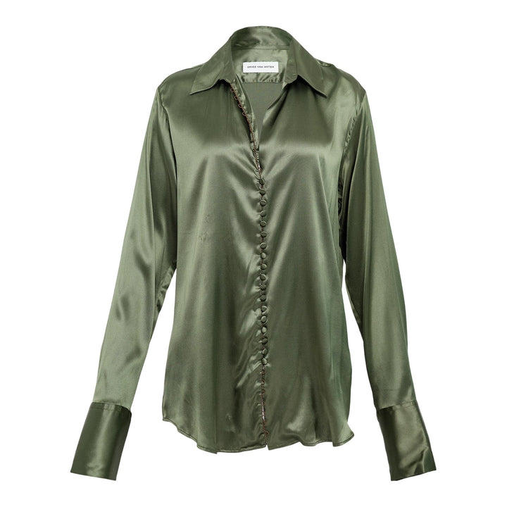 Club21 - Dries Van Noten - Regular Fit Shirt - BLOUSES - Olive