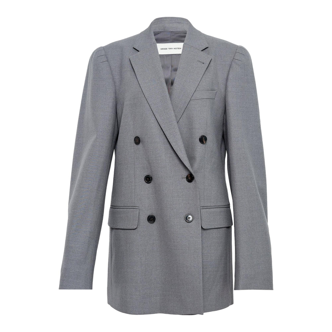 Club21 - Dries Van Noten - Waisted Double Breasted Blazer - JACKETS - Grey