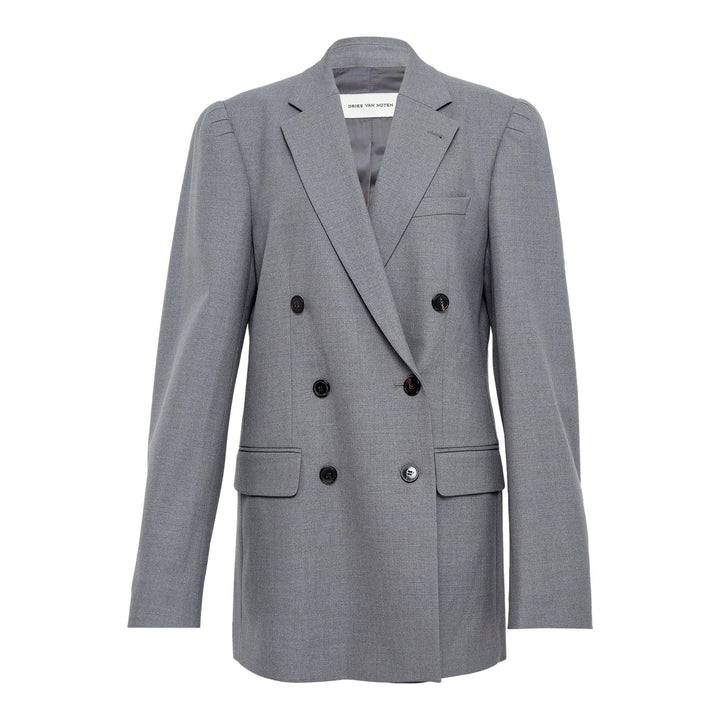 Club21 - Dries Van Noten - Waisted Double Breasted Blazer - JACKETS - Grey