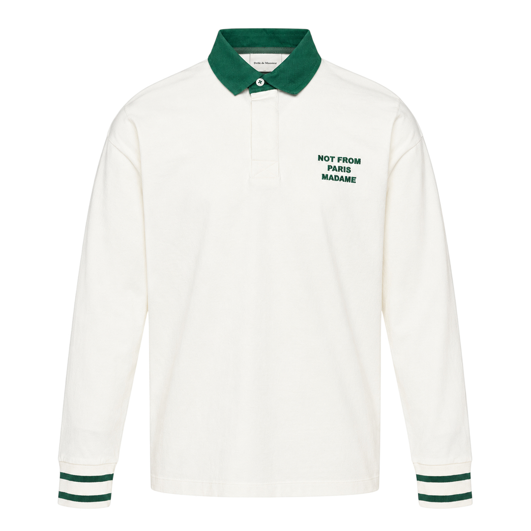 Slogan Long Sleeve Polo