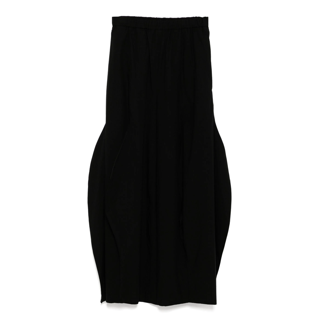 Black Wave Draped Trouser