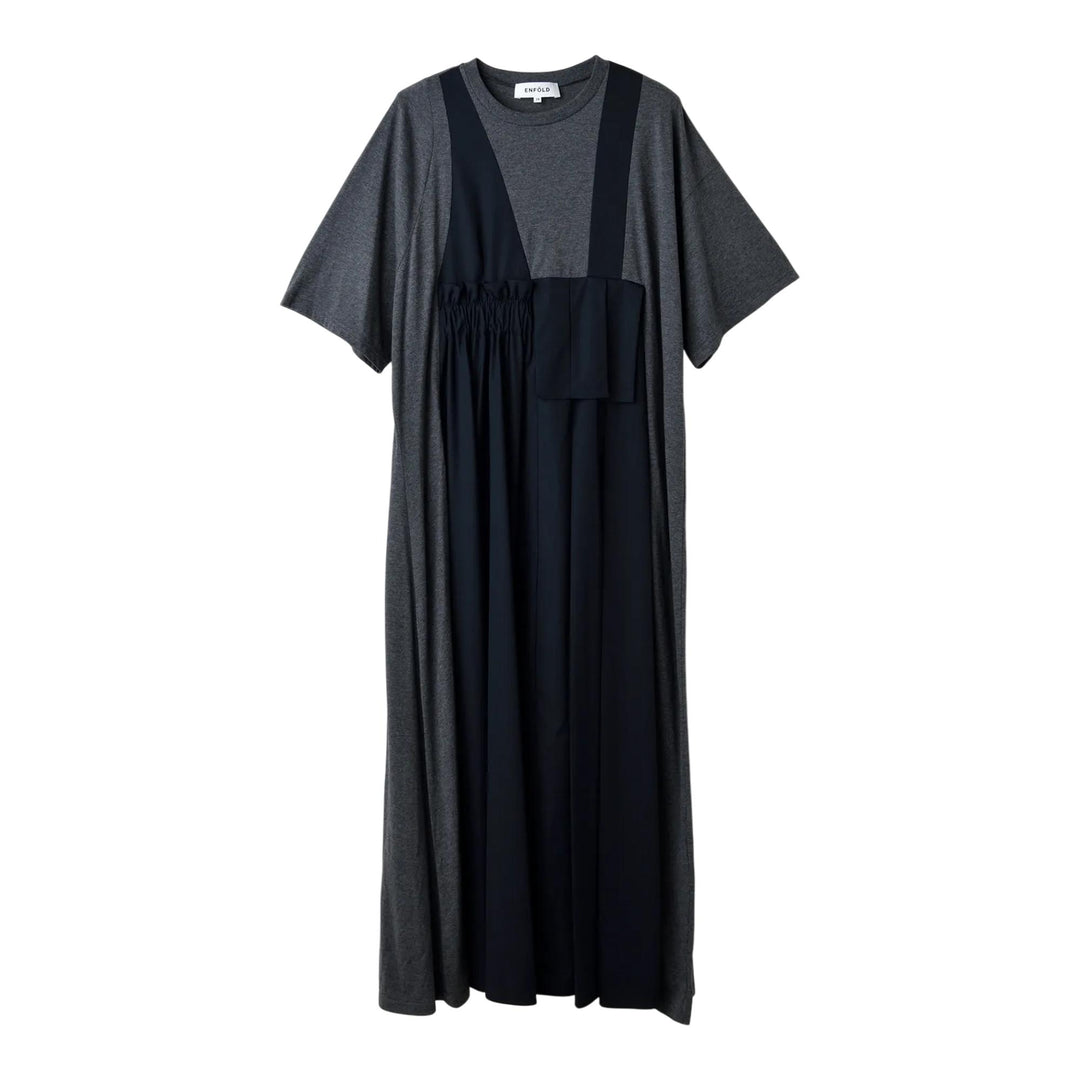 Club21 - ENFOLD - Faux Layered Dress - KNIT DRESSES - Charcoal