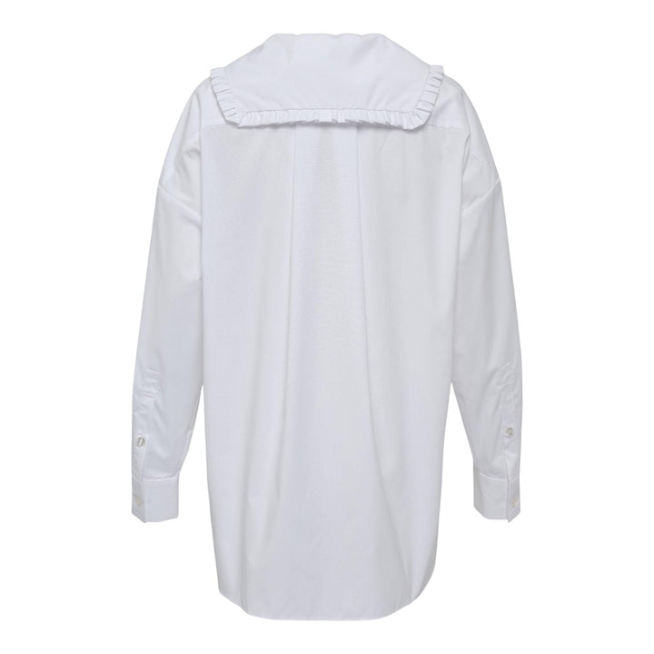 Club21 - ENFOLD - Frilly Collar Shirt - BLOUSES - White