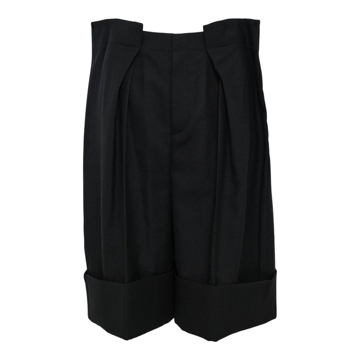 Club21 - ENFOLD - Tucked Bermuda Pants - SHORTS - Black
