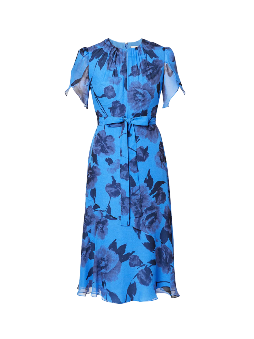 ERDEM_ShortSleevedAsymmetricDress_Blue