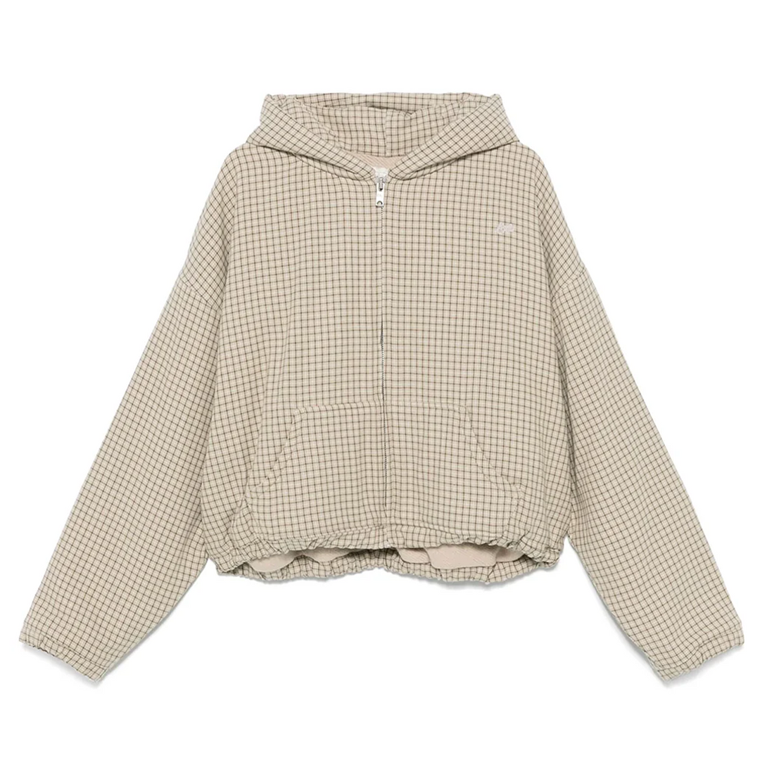 Unisex Plaid Padded Ckeck Zip Sweatshirt