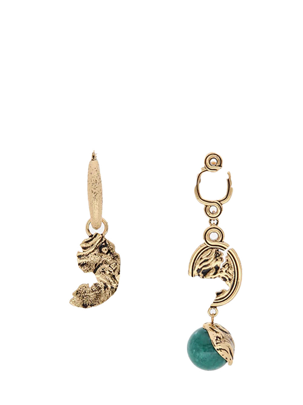     Erdem-Asymmetric-Earring-Pierced-Green-1