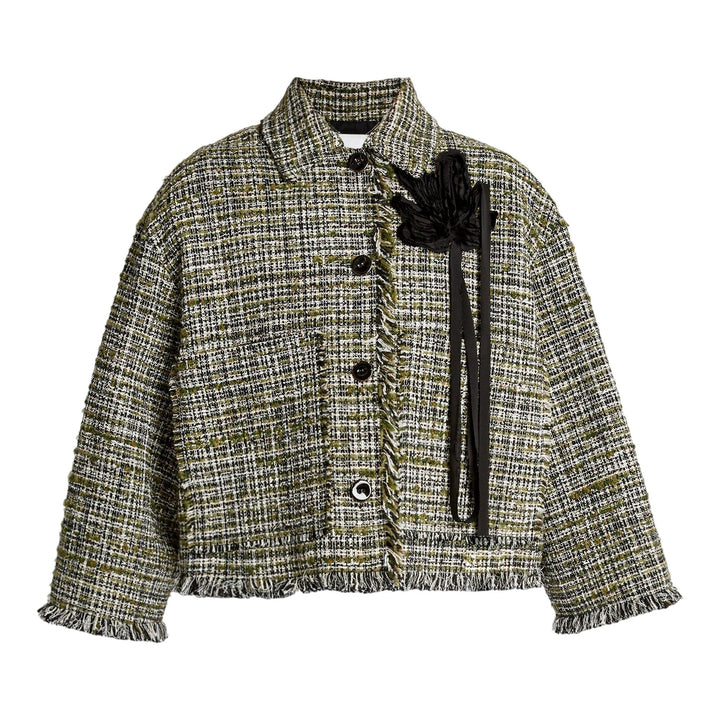 Club21 - Erdem - Boxy Crop Jacket - JACKETS - Olive