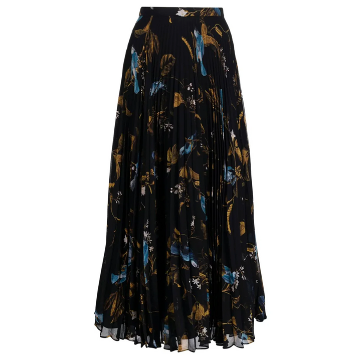 Pleated Midi Length Skirt