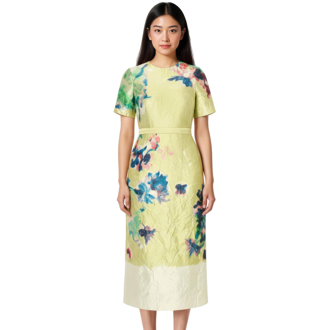 erdem short sleeve midi dress ERDEM