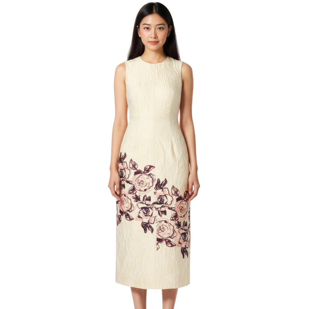 Club21 - Erdem - Sleeveless Pencil Midi Dress - WOVEN DRESSES - Off-White