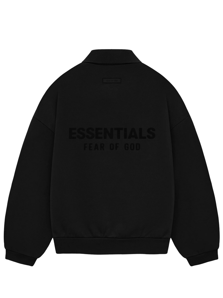 FEAROFGODESSENTIALS_LongSleevePolo_Black