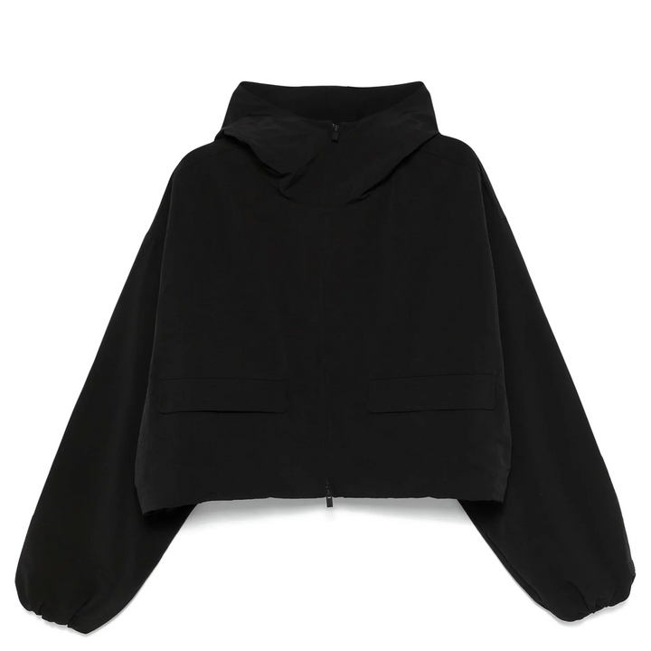 Nylon Cropped Hooded Anorak Blouson Women