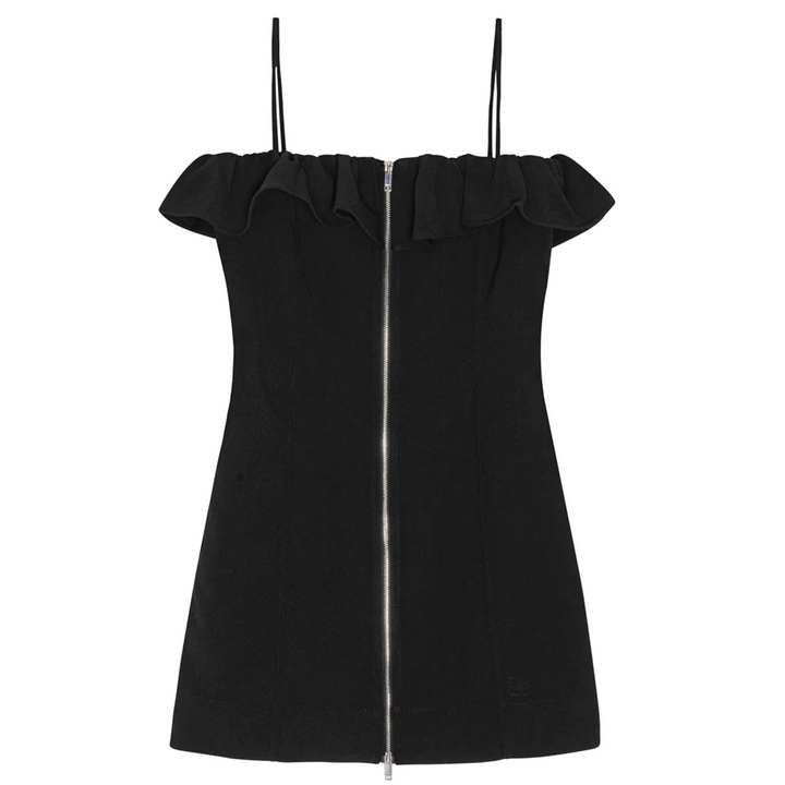 Bonded Crepe Strap Mini Dress