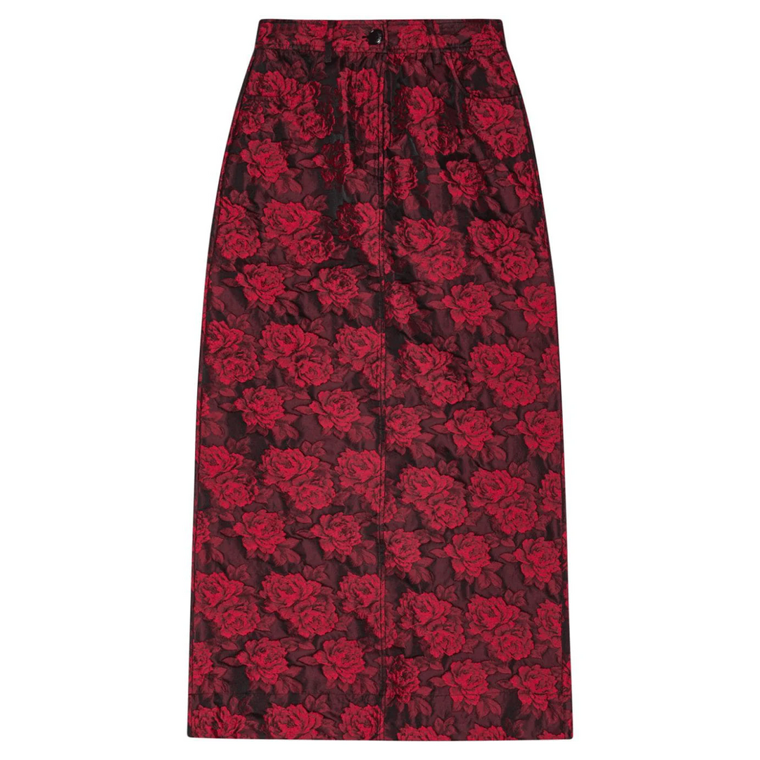 Botanical Jacquard Long Skirt