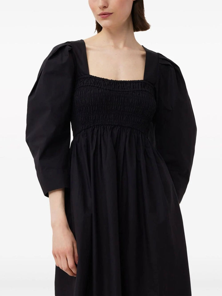Cotton Poplin Open-Neck Smock Dress Club21.com Cotton Poplin Open-Neck Smock Dress Club21.com