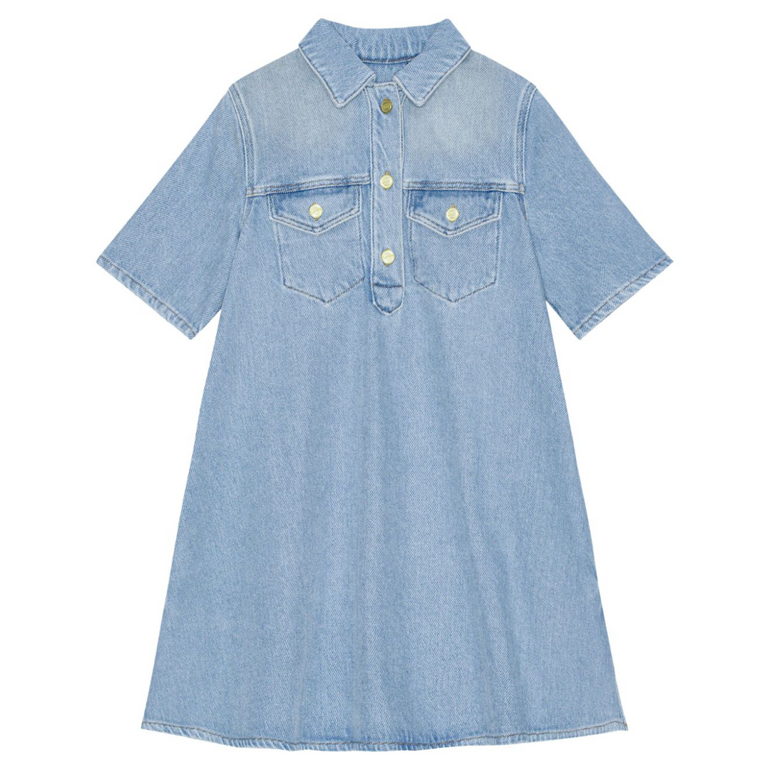 ganni heavy denim mini dress GANNI | Heavy Denim Mini Dress | Black Dresses