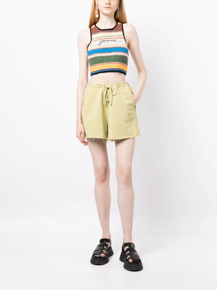 GANNI-Light-Isoli-Drawstring-Shorts-Green-2