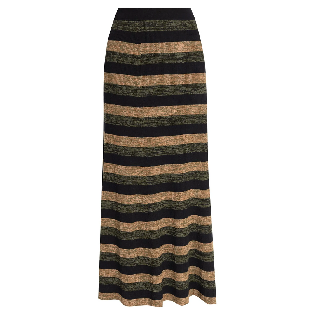 Mini Ribbed Merino Maxi Skirt