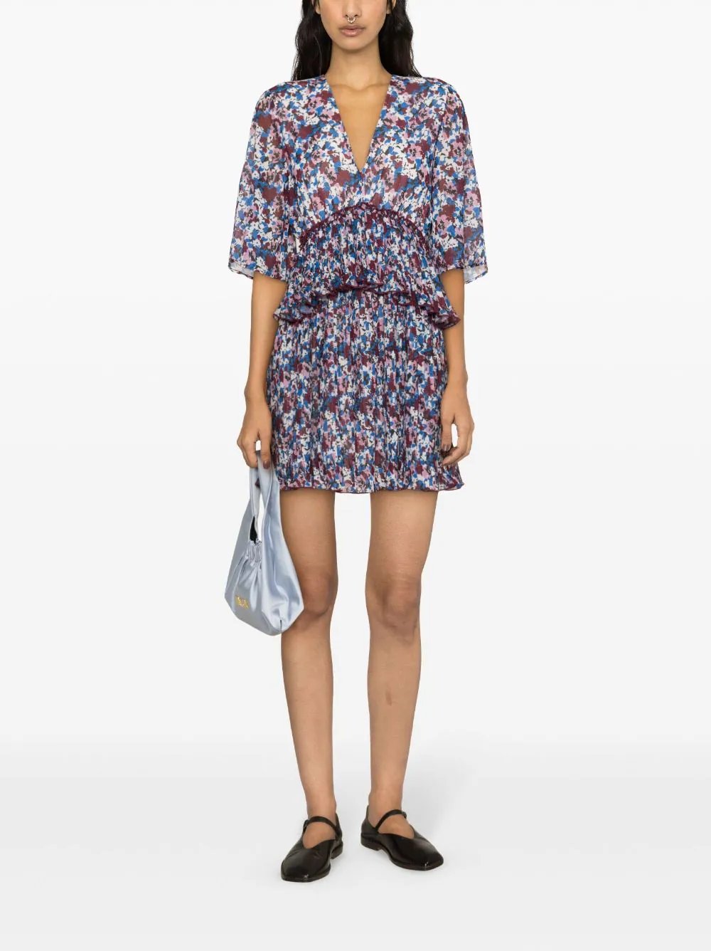 Pleated Georgette Flounce Smock Dress – Club21.com