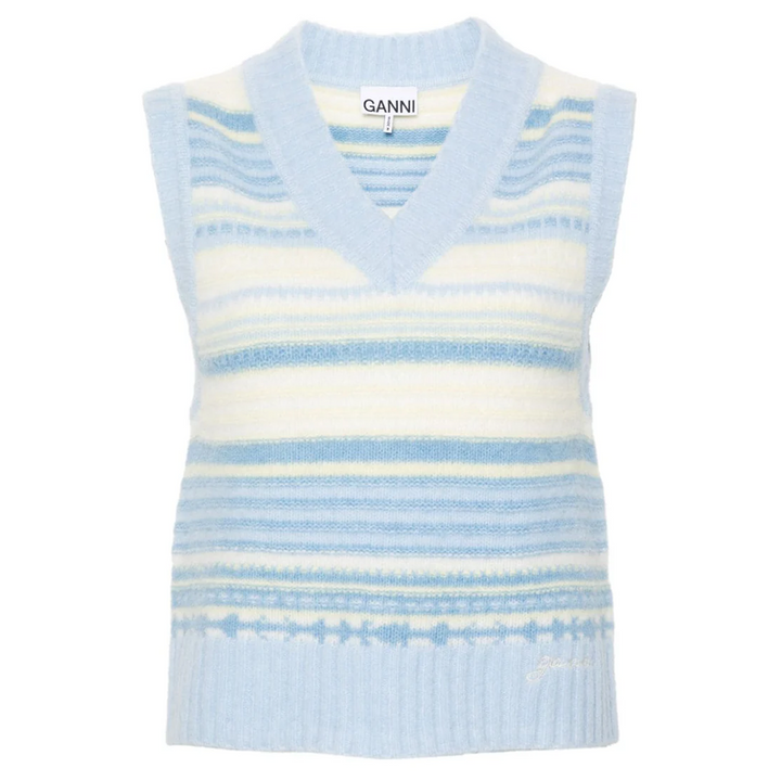 Soft Wool Stripe Vest