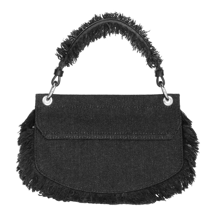 Club21 - GANNI - Apo-G Bag Mini Top Handle Denim - HANDBAGS - Black