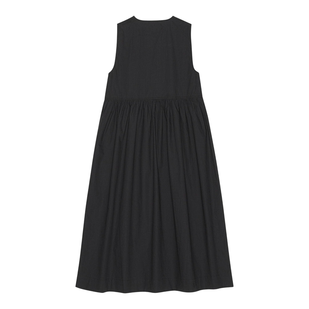 Club21 - GANNI - Cotton Poplin Midi Dress - DRESSES - Black