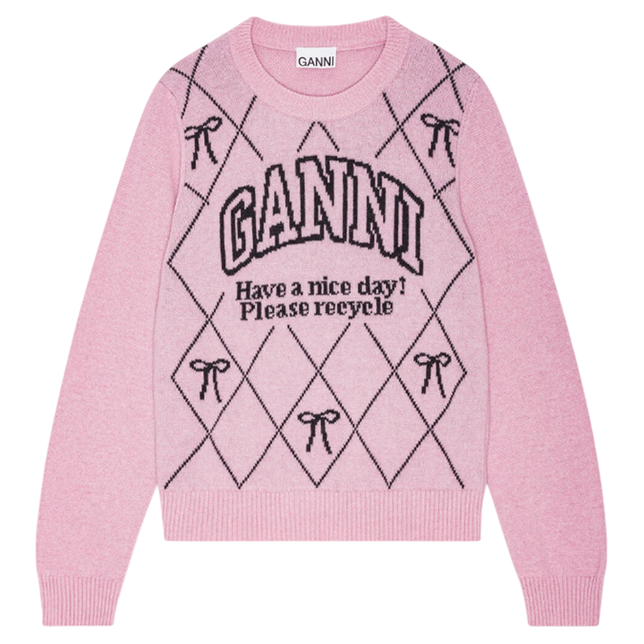 GANNI_Graphic_Wool_Mix_Bow_Crewneck_Sweater_Pink