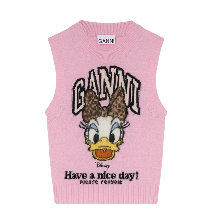 Graphic Wool Vest Daisy