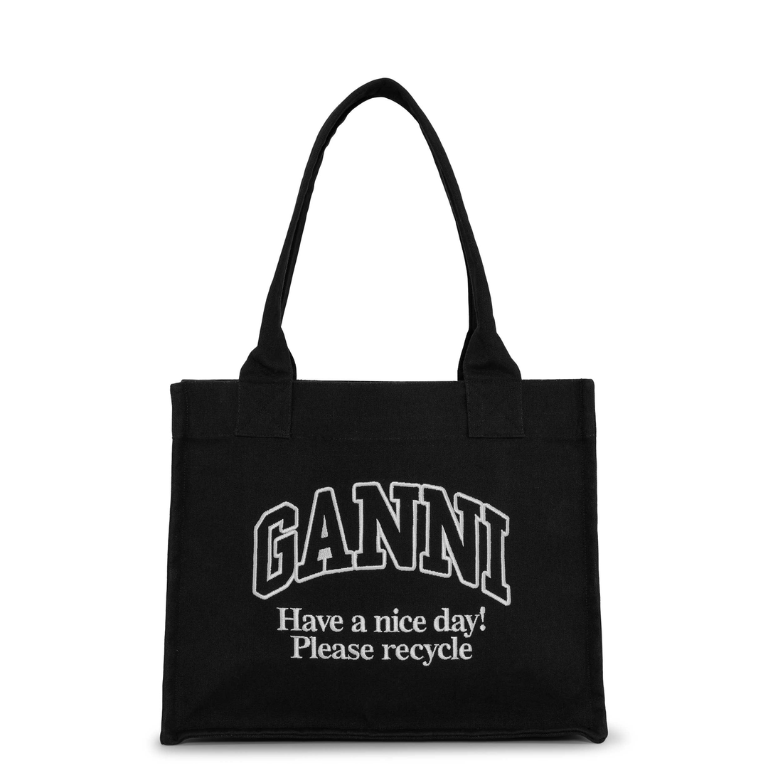 GANNI_Large_Easy_Shopper_Contrasted_Black