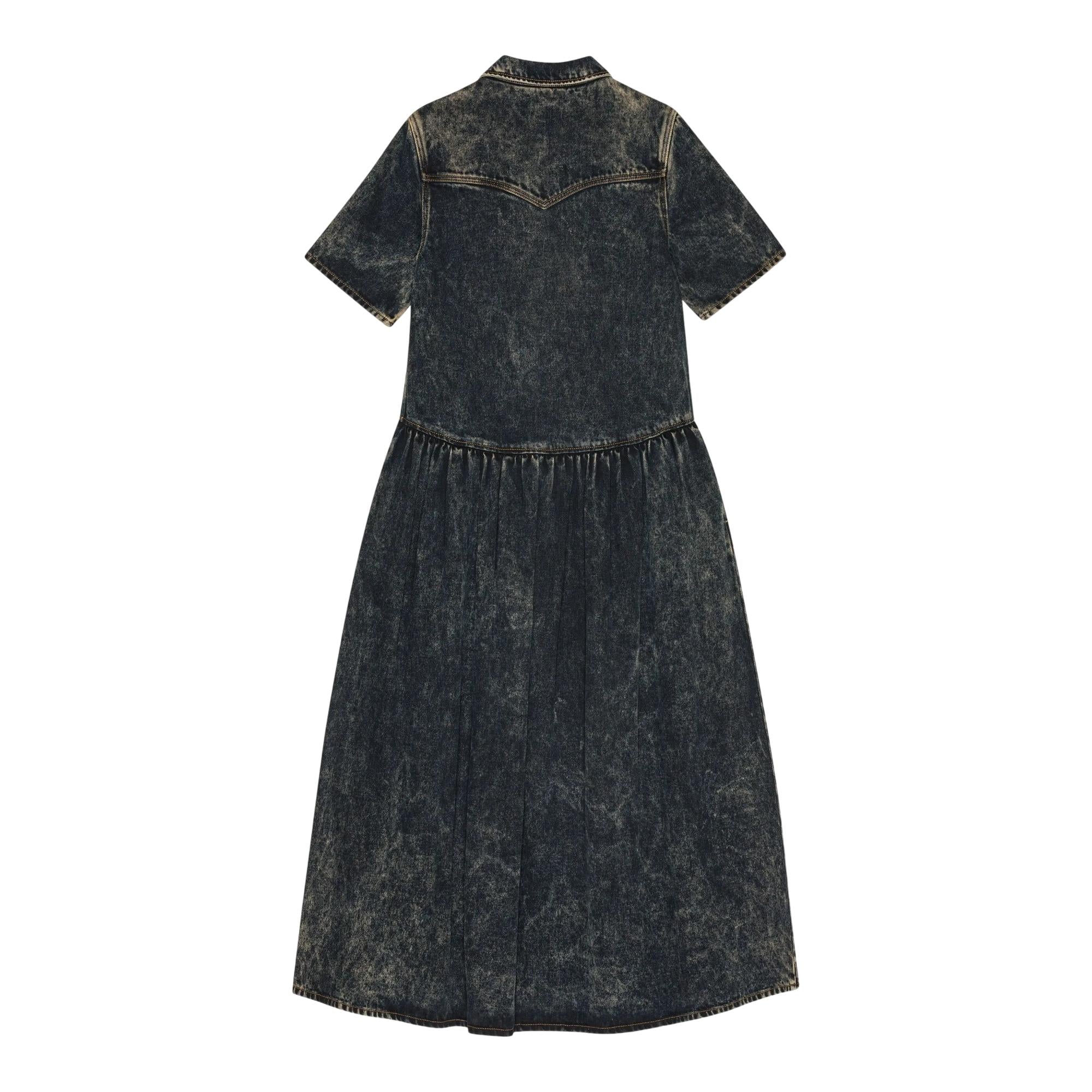 flowy long blue dress ZAPAKASA Women Dusty Blue Chiffon Bridesmaid Dress A-Line Cold Shoulder  Detachable Sleeves Chiffon Maxi Long Wedding Guest Dress main image 0