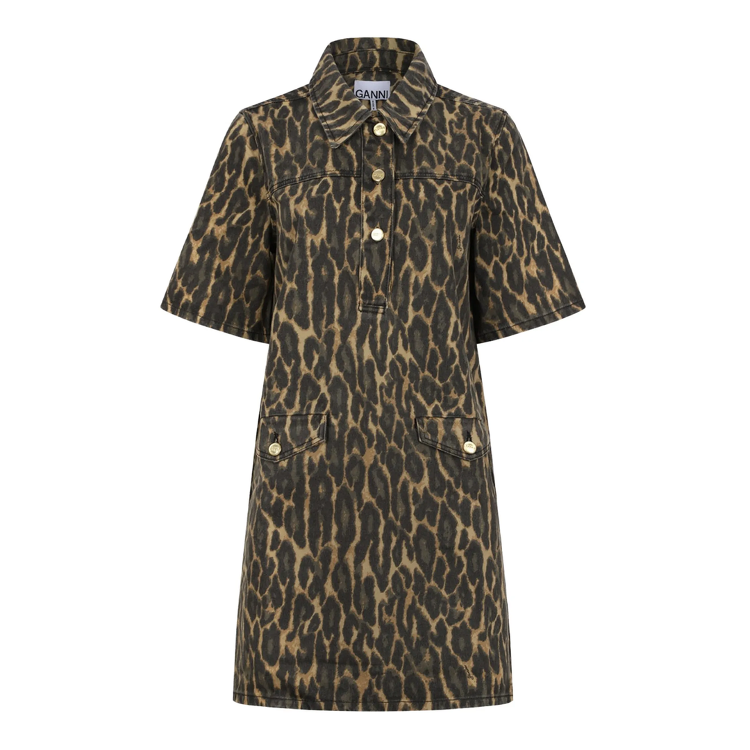 Print Denim Mini Dress | GANNI