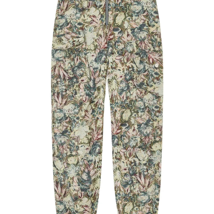 Club21 - GANNI - Printed Stretched Cotton Pants - PANTS - Print
